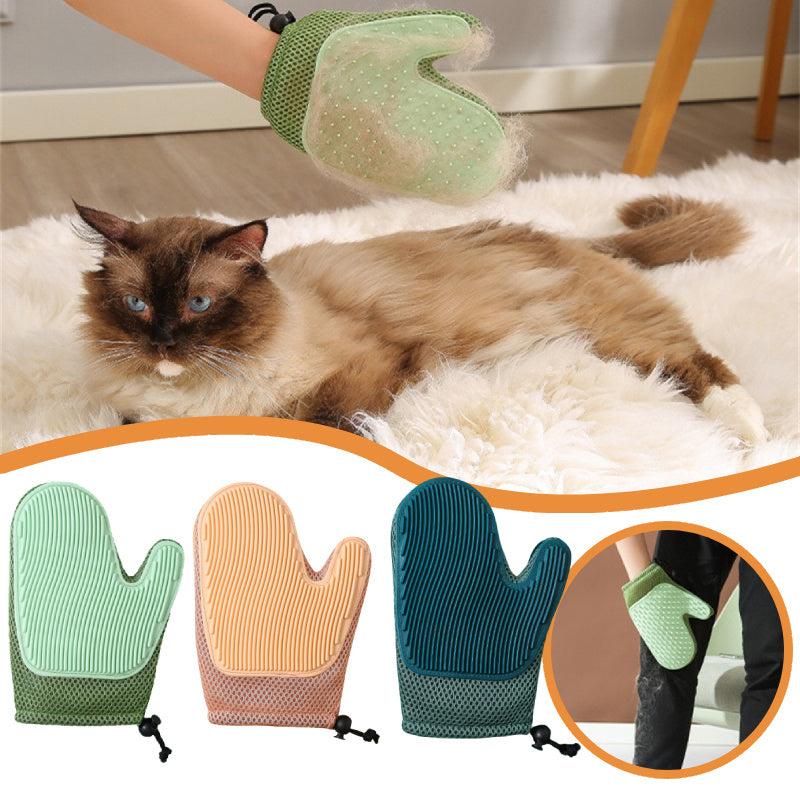 Cat Hair Glove Pet Fur Remover Glove Dog Grooming Glove Brush For S... - Zyrawave