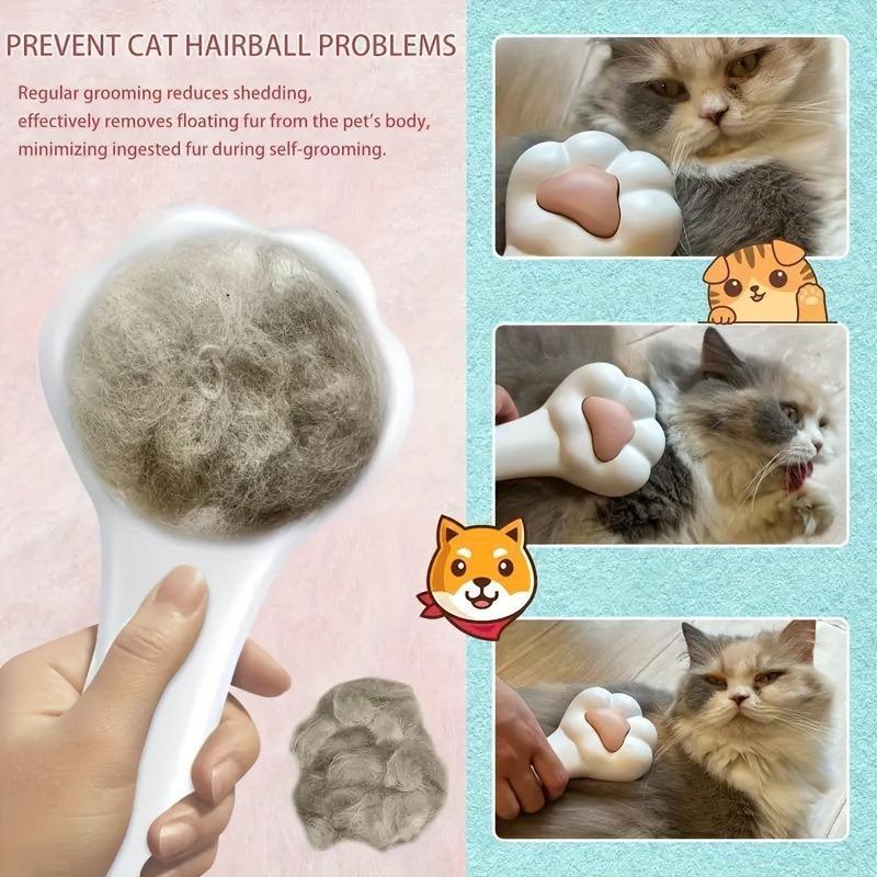 Paw-Shaped Pet Hair Removal Massage Comb – Dog Grooming Brush, Shedding Tool for Pets - Zyrawave