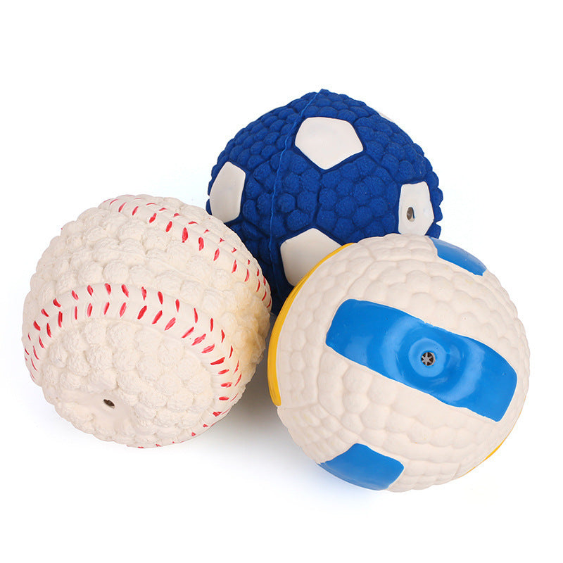 Dog toy bite-proof teeth molar latex toy ball pet interactive sound training ball pet supplies - Zyrawave