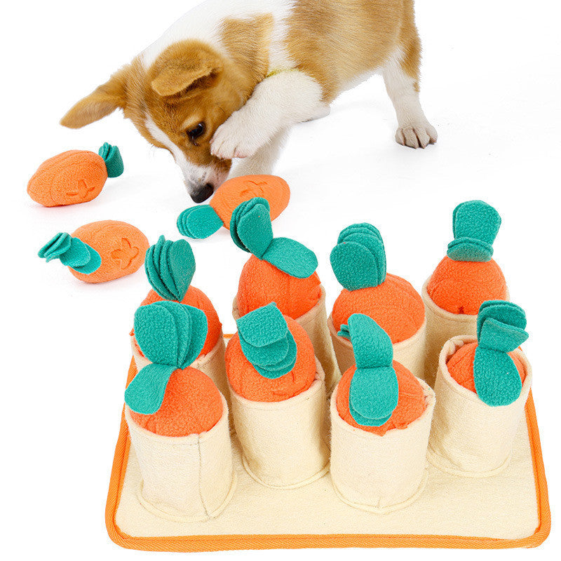 Pull Radish Game Puzzle Dog Toy Slow Food Leakage Training Play Sni... - Zyrawave