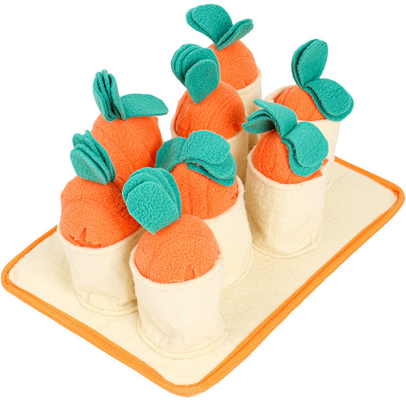 Pull Radish Game Puzzle Dog Toy Slow Food Leakage Training Play Sni... - Zyrawave