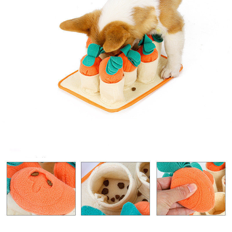 Pull Radish Game Puzzle Dog Toy Slow Food Leakage Training Play Sni... - Zyrawave