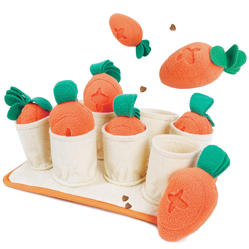 Pull Radish Game Puzzle Dog Toy Slow Food Leakage Training Play Sni... - Zyrawave
