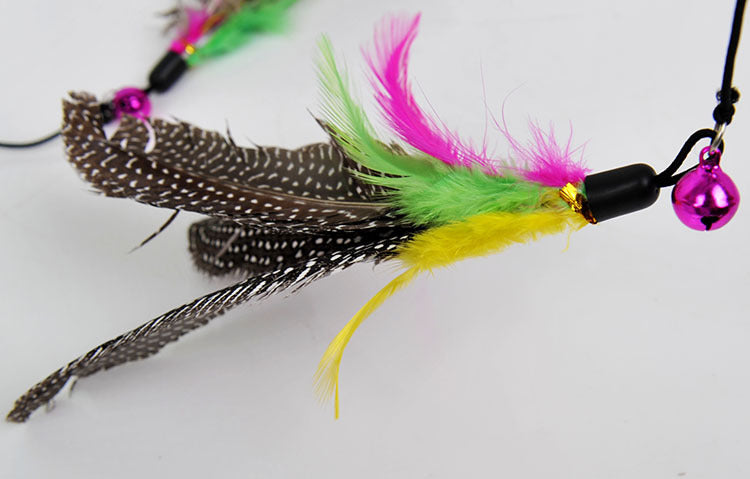 Pearl Bird Funny Cat Stick Feather Pet Toy Bell Funny Cat Stick - Zyrawave