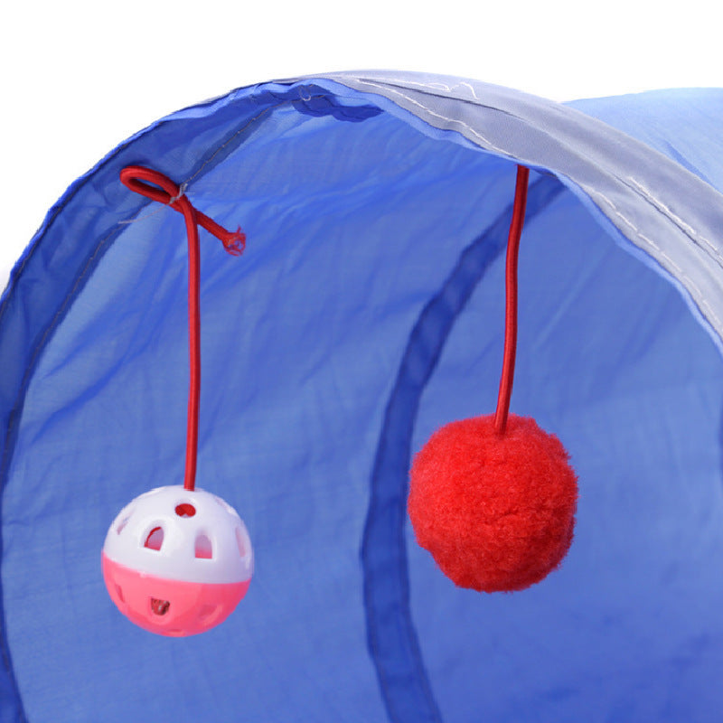 Pet Puzzle Cat Toy Collapsible Cat Tunnel Ringing Paper Cat Passage - Zyrawave