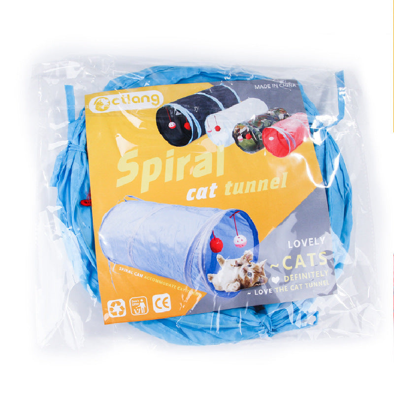 Pet Puzzle Cat Toy Collapsible Cat Tunnel Ringing Paper Cat Passage - Zyrawave