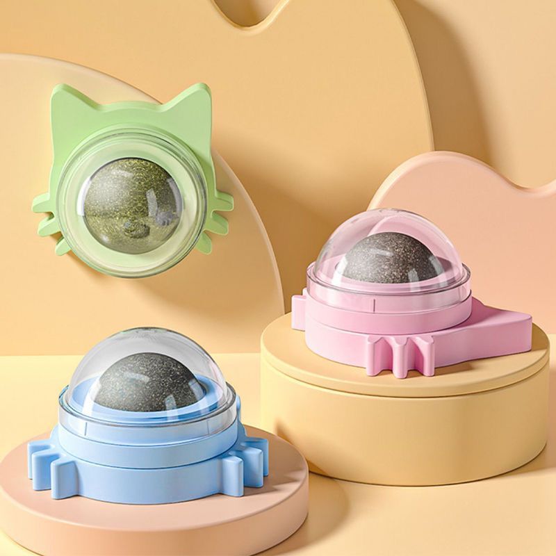 Catnip Ball Wall Edible Rotating - Zyrawave