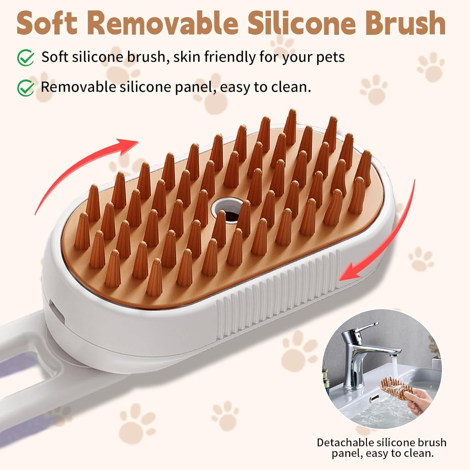 Cat Steam Brush For Shedding 3 In 1 Cat Steamy Brush Cleanser With ... - Zyrawave