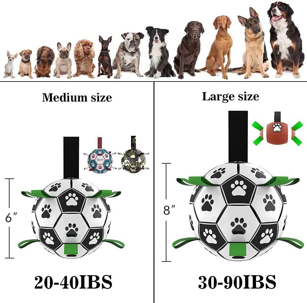 Interactive Dog Football Toy Soccer Ball Inflated Training Toy For ... - Zyrawave
