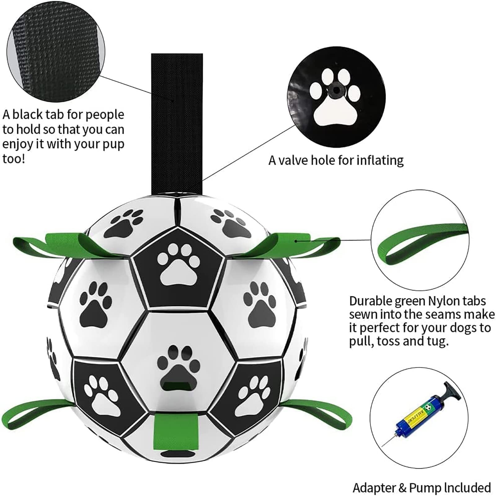 Interactive Dog Football Toy Soccer Ball Inflated Training Toy For ... - Zyrawave