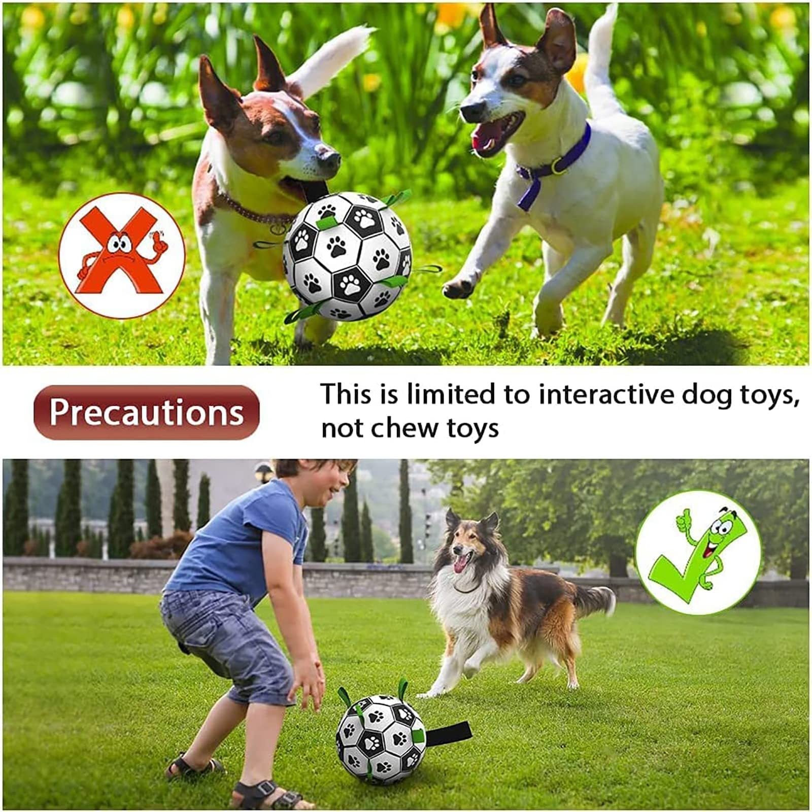 Interactive Dog Football Toy Soccer Ball Inflated Training Toy For ... - Zyrawave