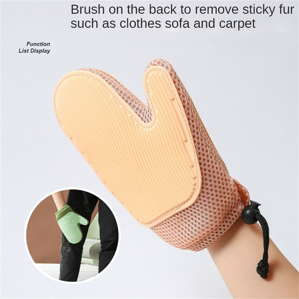 Cat Hair Glove Pet Fur Remover Glove Dog Grooming Glove Brush For S... - Zyrawave