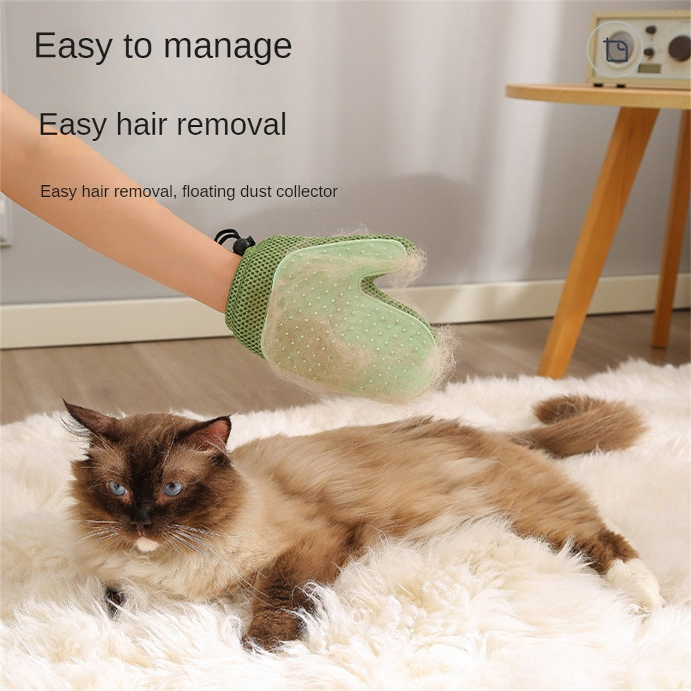 Cat Hair Glove Pet Fur Remover Glove Dog Grooming Glove Brush For S... - Zyrawave