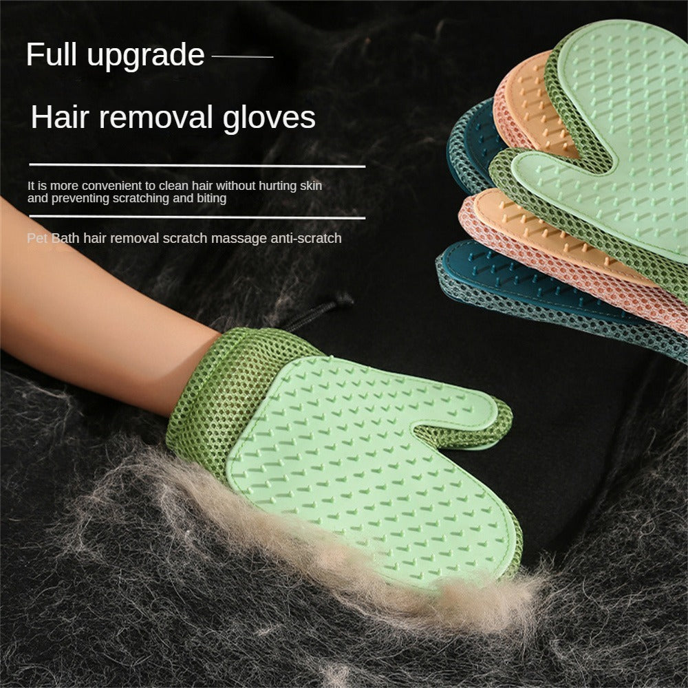 Cat Hair Glove Pet Fur Remover Glove Dog Grooming Glove Brush For S... - Zyrawave