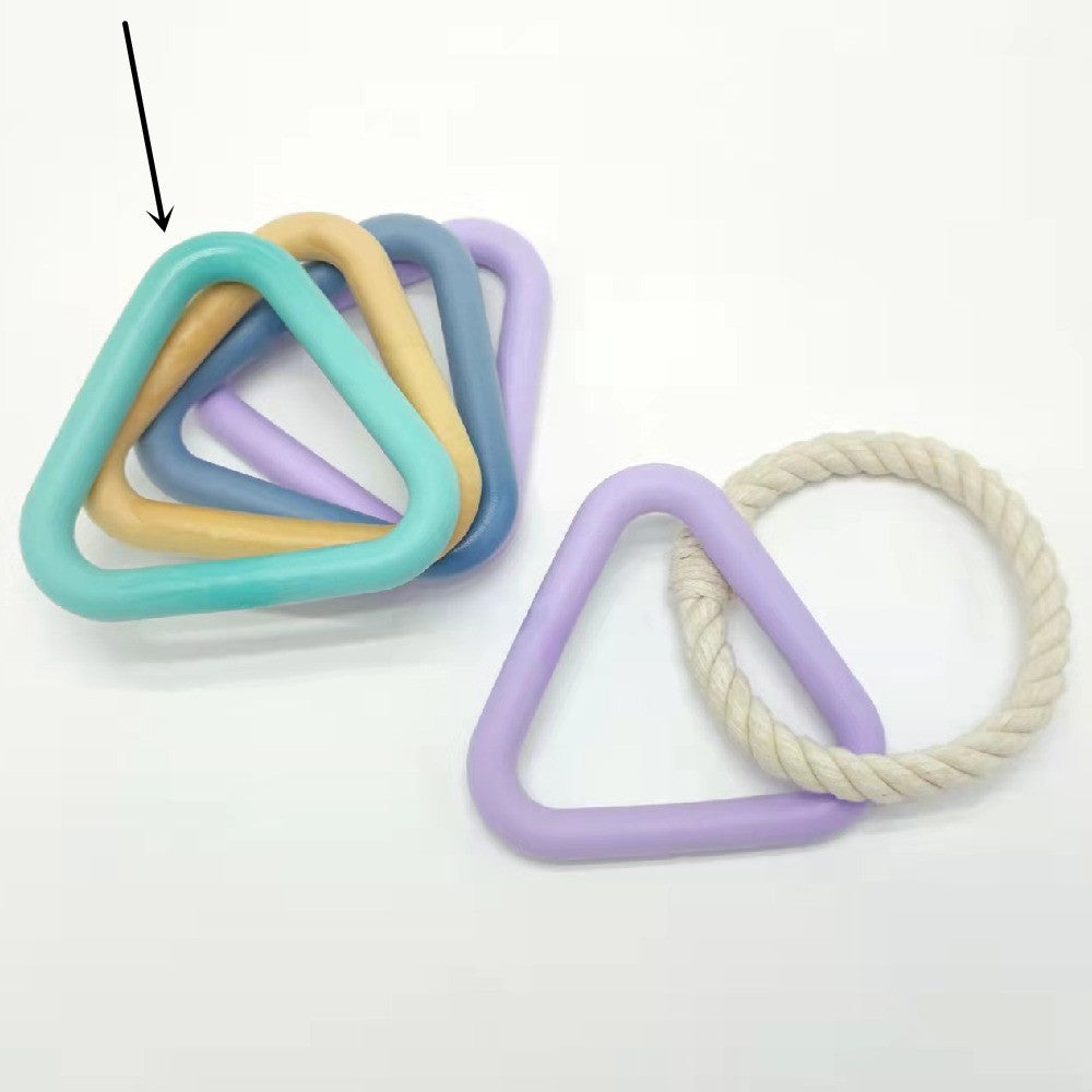 Pet Toy Foam TPR Cotton Rope Triangle Tug-of-war Molar - Zyrawave