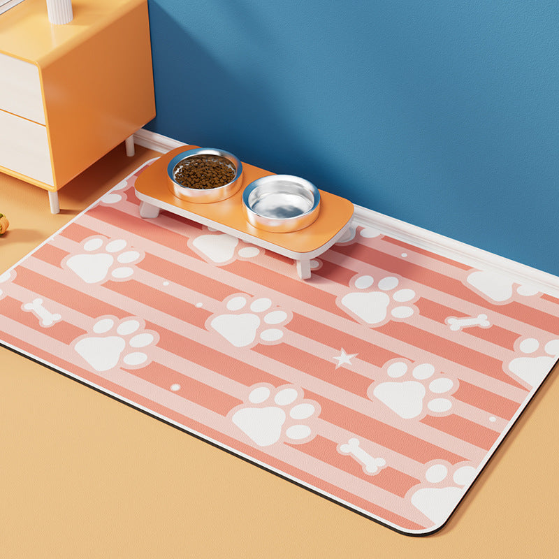 Pet Diatom Ooze Floor Mat Dogs And Cats Eating Mat Spill-proof Wate... - Zyrawave