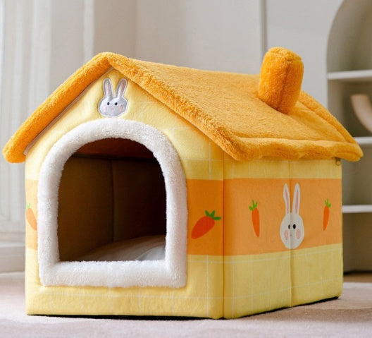 Foldable Dog House Pet Cat Bed Winter Dog Villa Sleep Kennel Remova... - Zyrawave