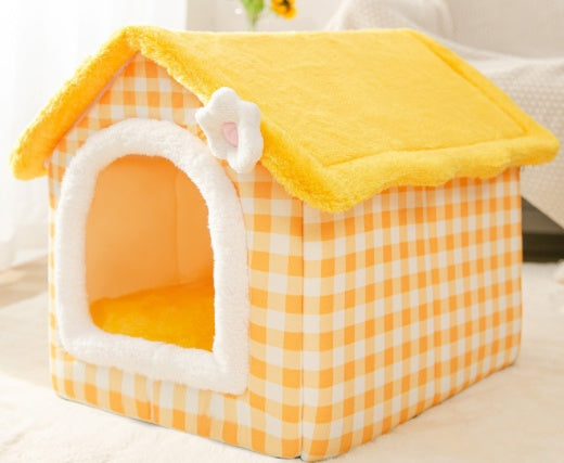 Foldable Dog House Pet Cat Bed Winter Dog Villa Sleep Kennel Remova... - Zyrawave