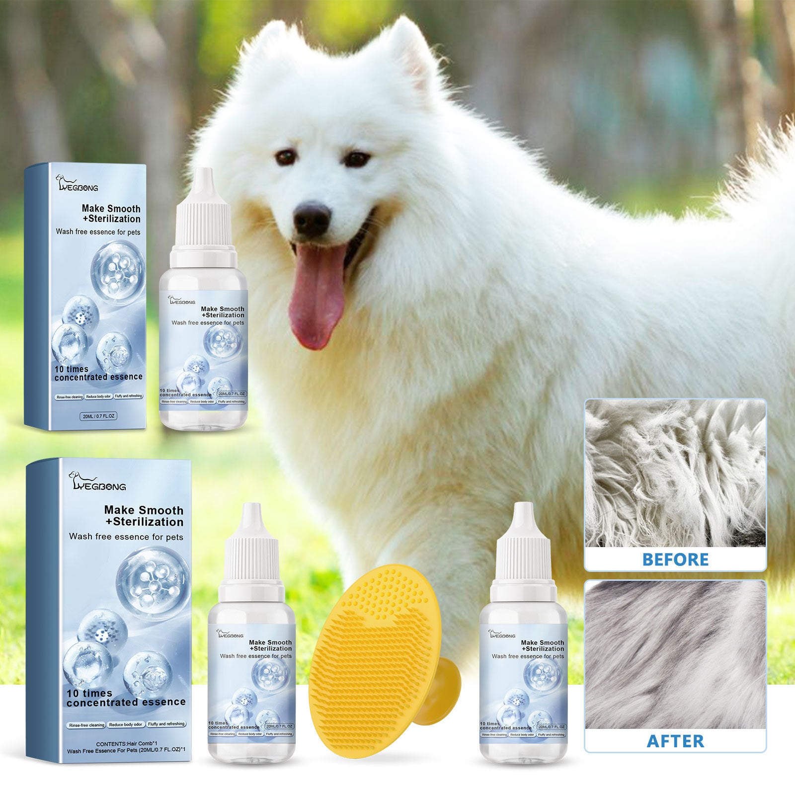 Pet Disposable Essence Dogs And Cats Clean Hair - Zyrawave
