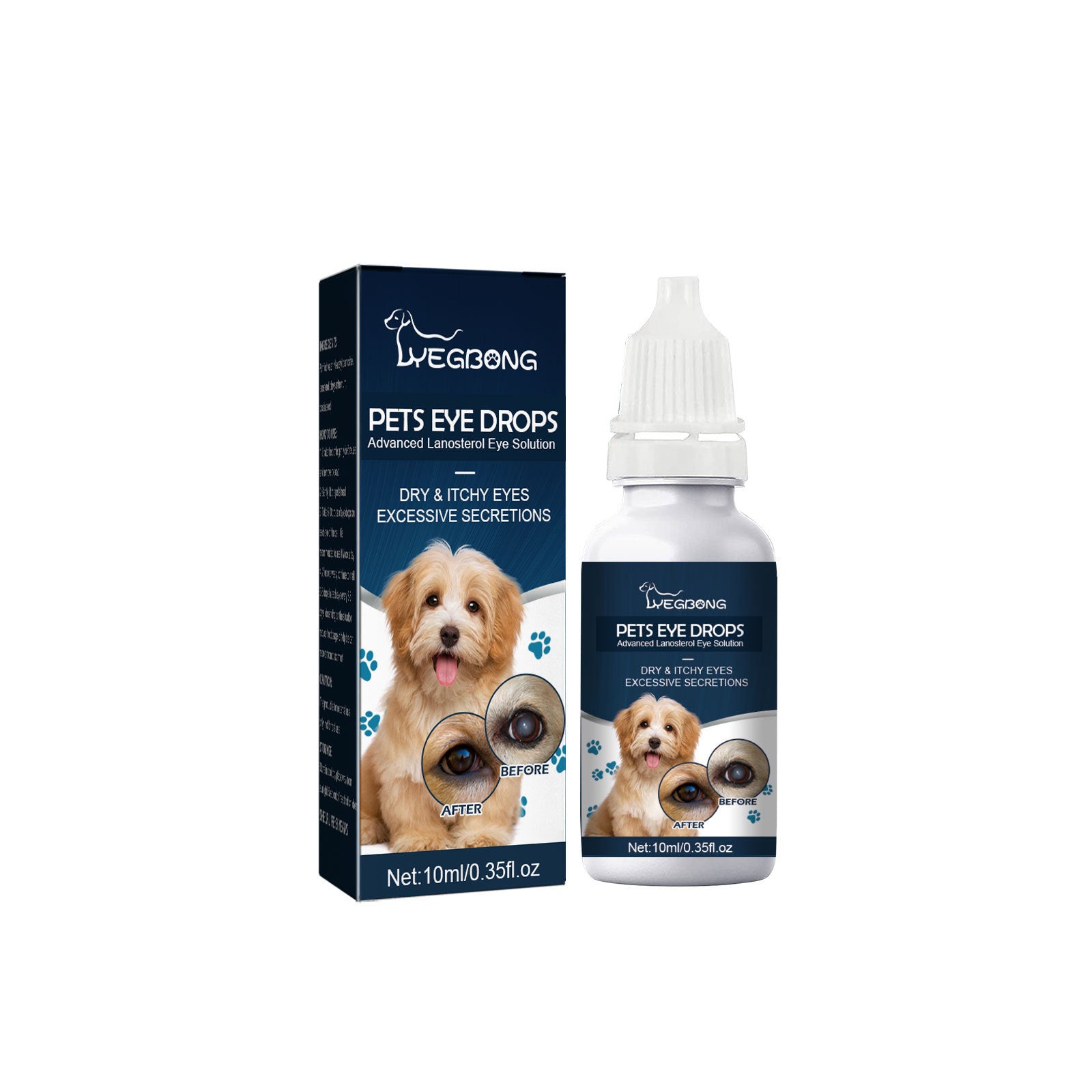 Pet Eye Drops Tear Removal Relieve Itching - Zyrawave