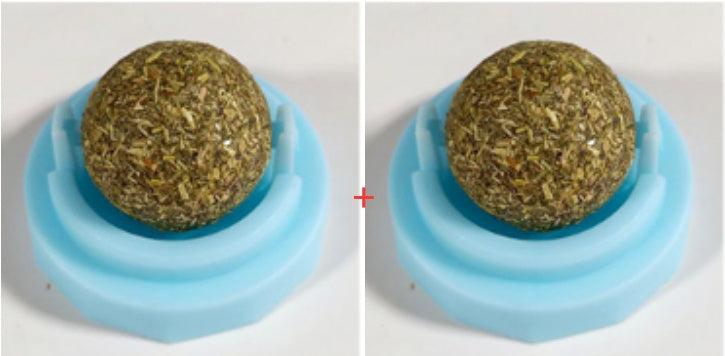 3pcs  Lot Self-adhesive Rotated Catnip Lick Ball - Zyrawave