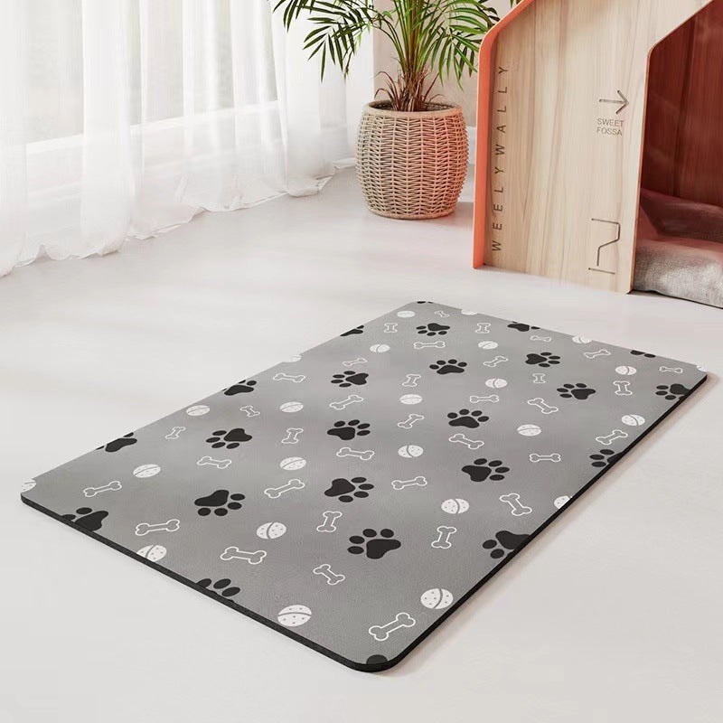 Pet Diatom Ooze Floor Mat Dogs And Cats Eating Mat Spill-proof Wate... - Zyrawave