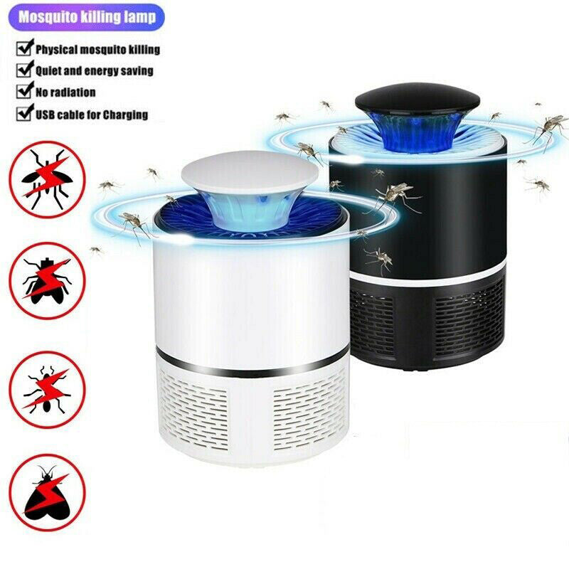 USB Electric UV Mosquito Killer Lamp - Indoor & Outdoor Bug Zapper Trap