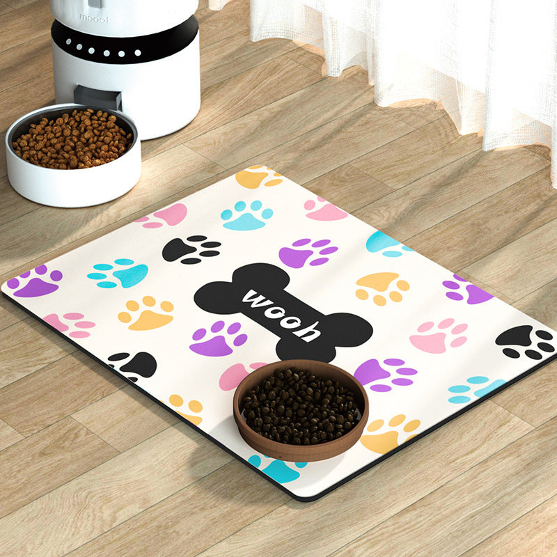 Pet Diatom Ooze Floor Mat Dogs And Cats Eating Mat Spill-proof Wate... - Zyrawave