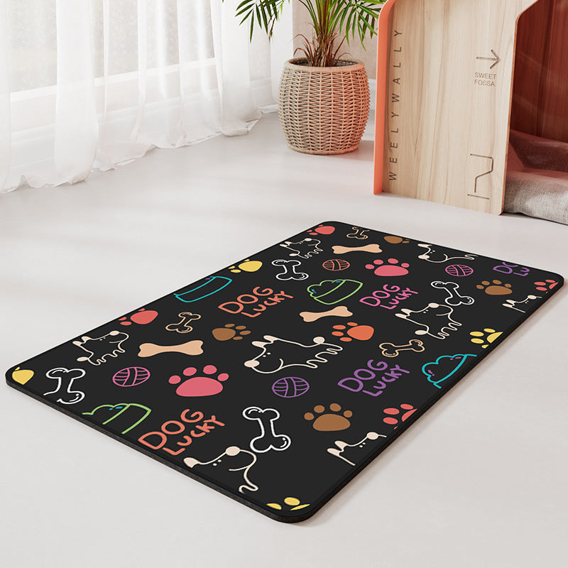 Pet Diatom Ooze Floor Mat Dogs And Cats Eating Mat Spill-proof Wate... - Zyrawave