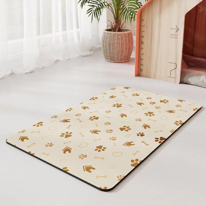 Pet Diatom Ooze Floor Mat Dogs And Cats Eating Mat Spill-proof Wate... - Zyrawave