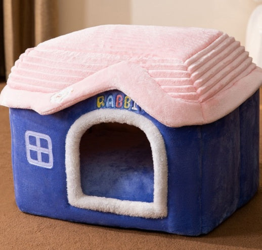 Foldable Dog House Pet Cat Bed Winter Dog Villa Sleep Kennel Remova... - Zyrawave