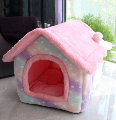 Foldable Dog House Pet Cat Bed Winter Dog Villa Sleep Kennel Remova... - Zyrawave