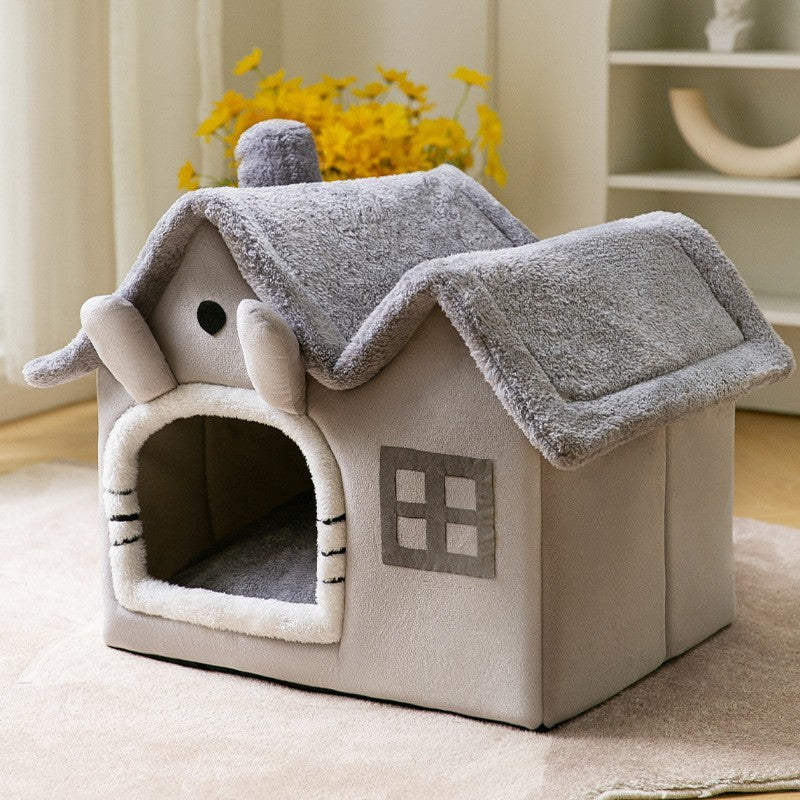 Foldable Dog House Pet Cat Bed Winter Dog Villa Sleep Kennel Remova... - Zyrawave