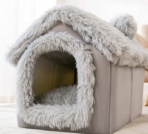 Foldable Dog House Pet Cat Bed Winter Dog Villa Sleep Kennel Remova... - Zyrawave