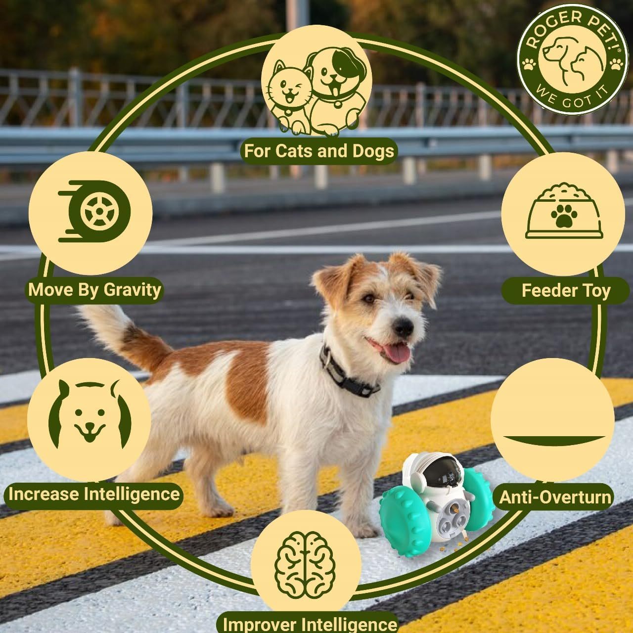 Dog Treat Toy For Small Dogs Food Dispenser Toy Interactive Dog Toy... - Zyrawave