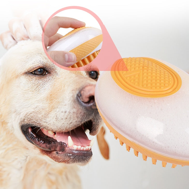 2-in-1 Pet Bath Brush – Soft Silicone Dog & Cat Grooming and Massage Comb - Zyrawave