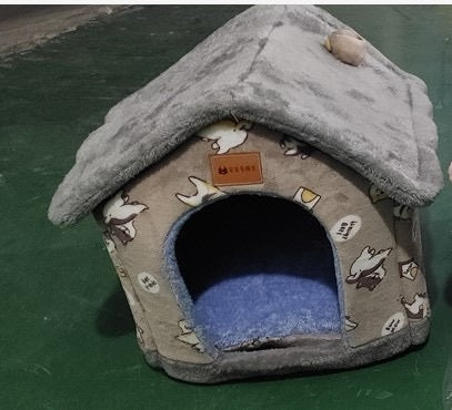 Foldable Dog House Pet Cat Bed Winter Dog Villa Sleep Kennel Remova... - Zyrawave