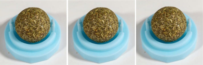 3pcs  Lot Self-adhesive Rotated Catnip Lick Ball - Zyrawave