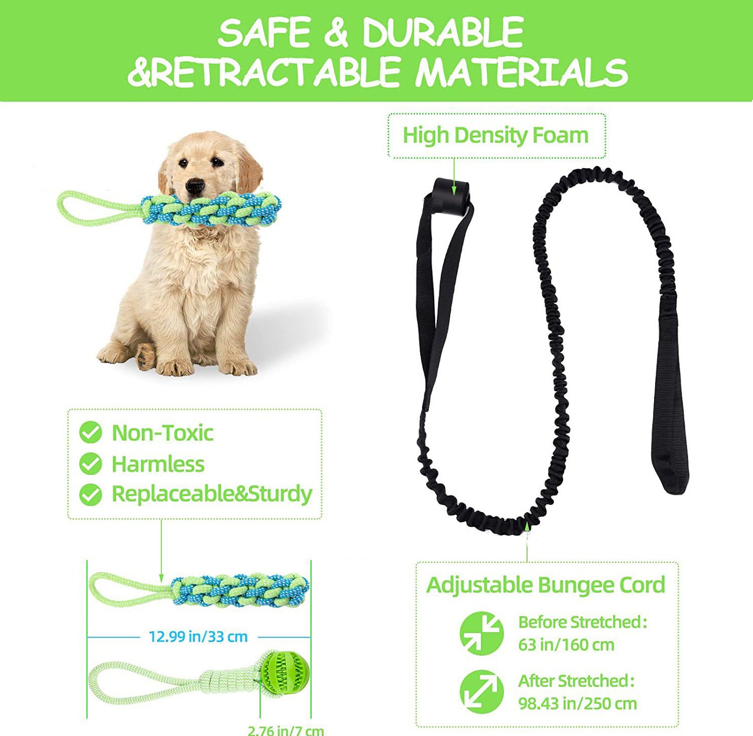 Dog Tug Of War Rope Molar Cleaning Tooth Bite Rope Toy Outdoor Inner - Zyrawave