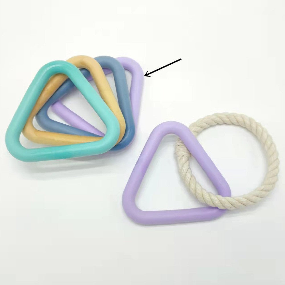 Pet Toy Foam TPR Cotton Rope Triangle Tug-of-war Molar - Zyrawave