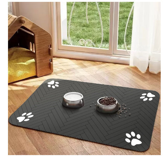 Pet Diatom Ooze Floor Mat Dogs And Cats Eating Mat Spill-proof Wate... - Zyrawave