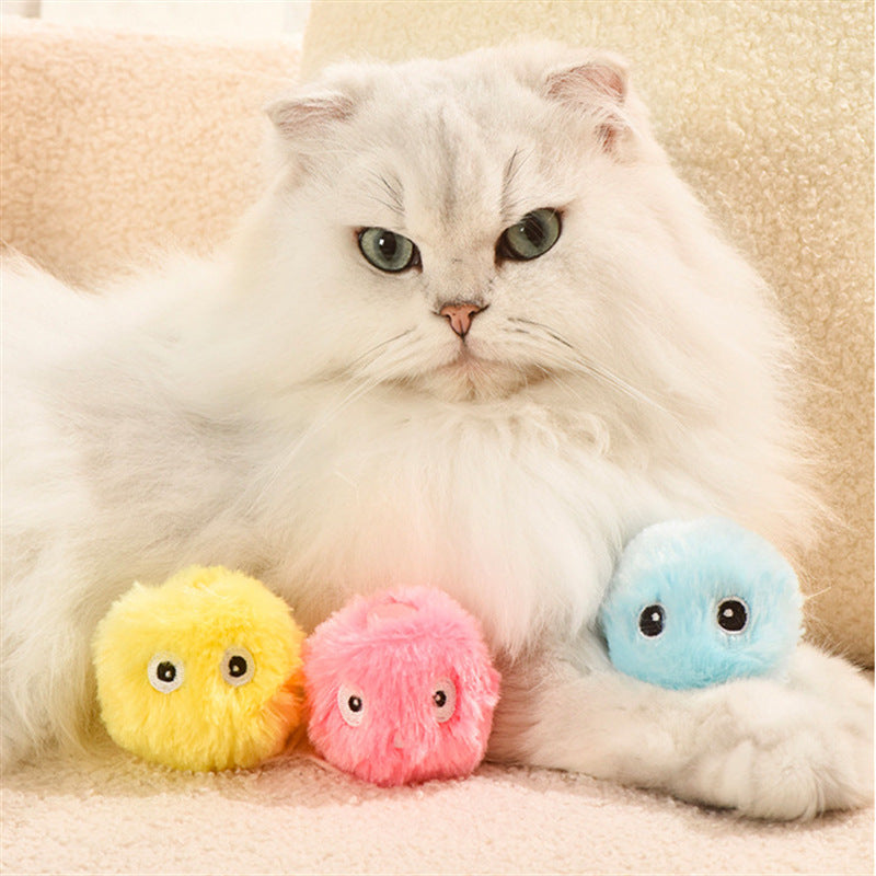 Kitty Calling Ball Toy Light-emitting Cat Teasing Ball Catnip Sound Molar Long Lasting Self-Hi Relieving Stuffy Dog Toy Pet Products - Zyrawave