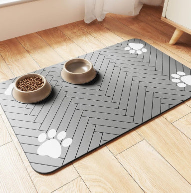 Pet Diatom Ooze Floor Mat Dogs And Cats Eating Mat Spill-proof Wate... - Zyrawave
