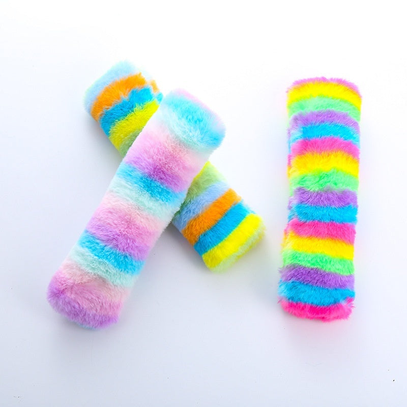 Rainbow Long Plush Cat Pillow Pet Toy - Zyrawave