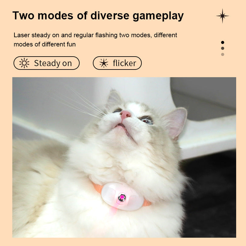 USB Charge Interactive Self Entertainment Laser Cat Teasing Collar ... - Zyrawave