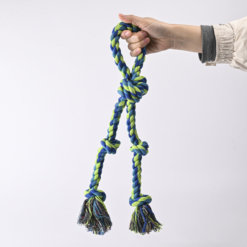 Heavy-Duty Rope Knot Dog Toys For Large Breeds Dental Health Chew And Interactive Tug Of War Play Pet Supplies - Zyrawave