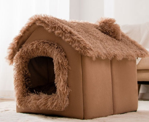 Foldable Dog House Pet Cat Bed Winter Dog Villa Sleep Kennel Remova... - Zyrawave