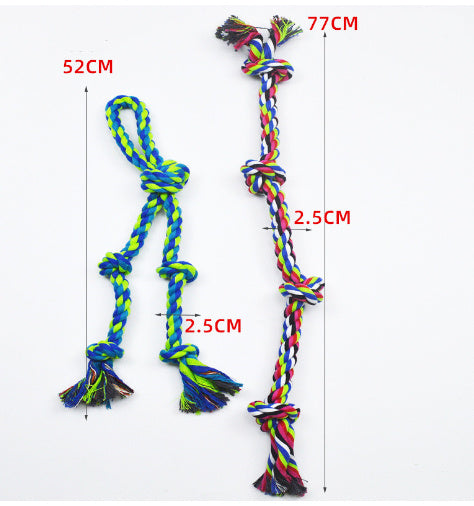 Heavy-Duty Rope Knot Dog Toys For Large Breeds Dental Health Chew And Interactive Tug Of War Play Pet Supplies - Zyrawave