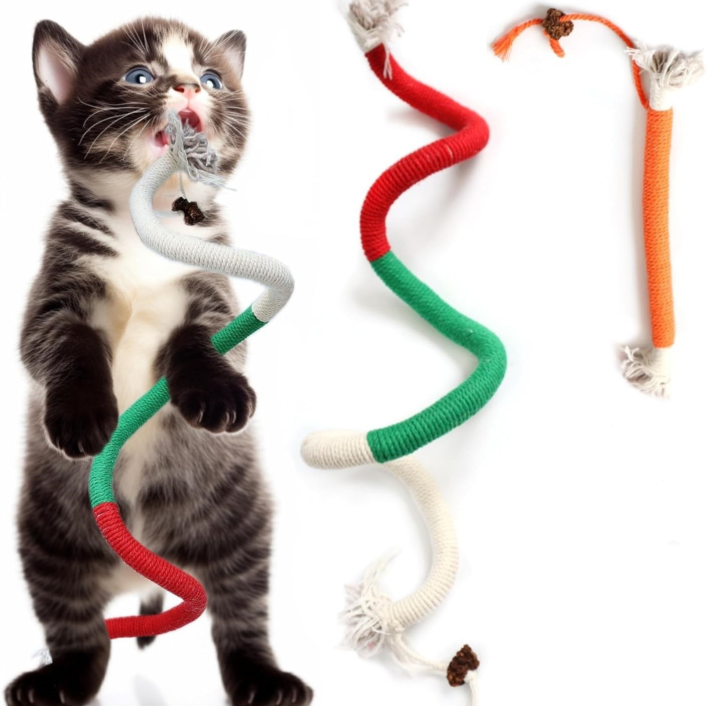 Bite Rope Self-Hi Relieving Stuffy Catnip Toy Bite-resistant Cat Te... - Zyrawave