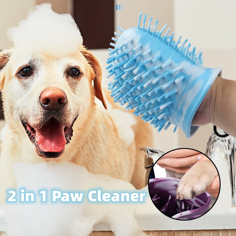 2-in-1 Dog Paw Cleaner Cup – Soft Brush & Foot Washer - Zyrawave
